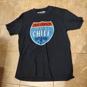 Eric Church The Chief T-Shirt Short Sleeve Black Outsider Revival Tour Sz XL